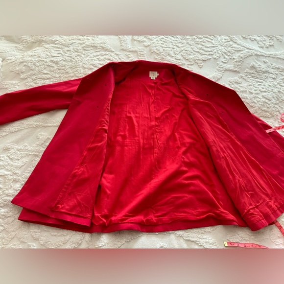 ALICE & UO MINT CONDITION COTTON SWING TRENCH SZ LARGE IN PEONY RED - Picture 7 of 8